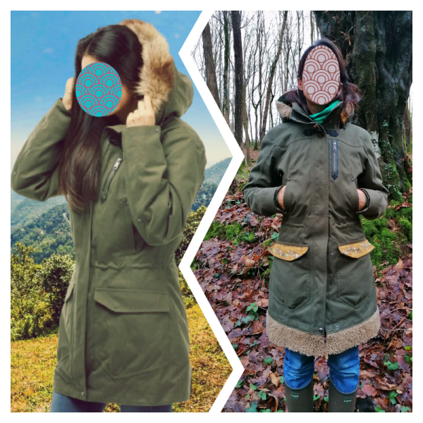 transformer un manteau. Customiser, personnaliser avec des chutes de tissu
