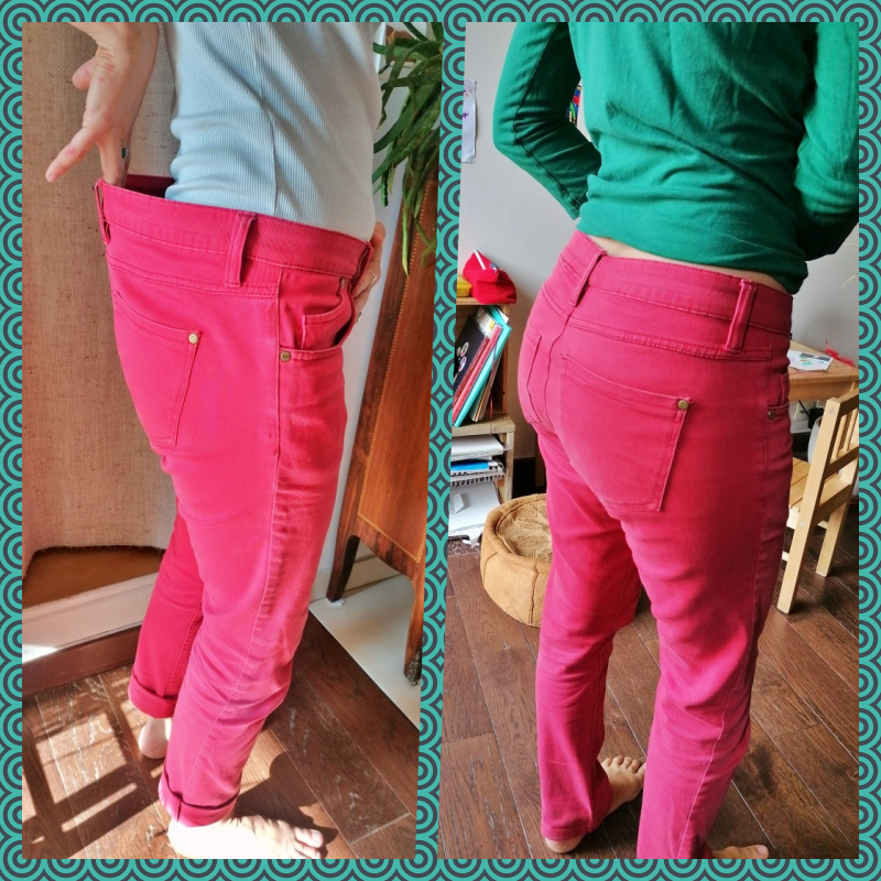 pantalon ajusté, retouché sur mesure