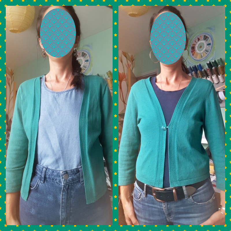 couture bouton, idées transformation