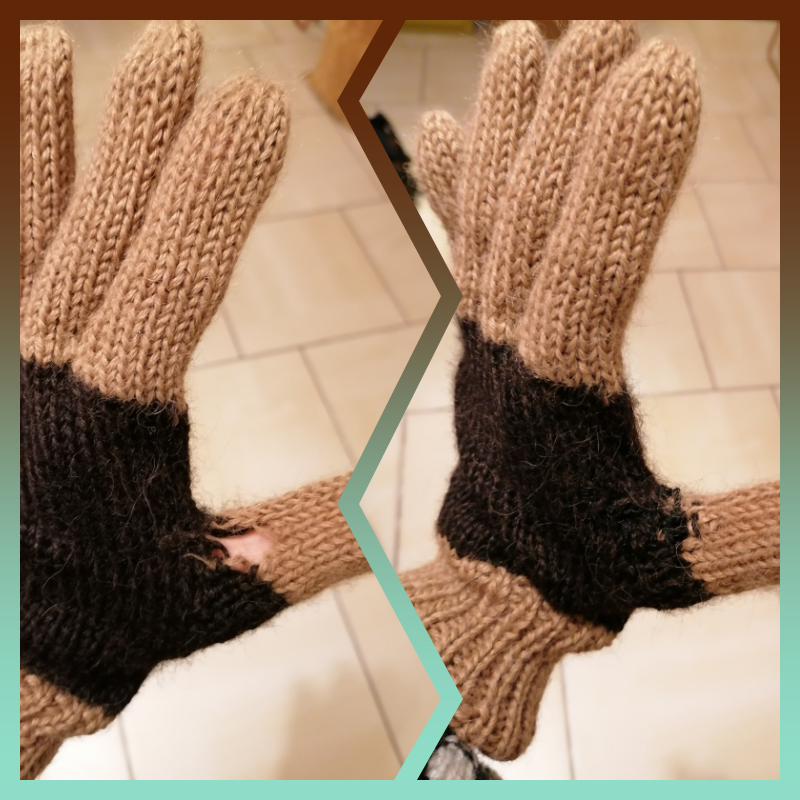 réparation trou tricot pull, maille